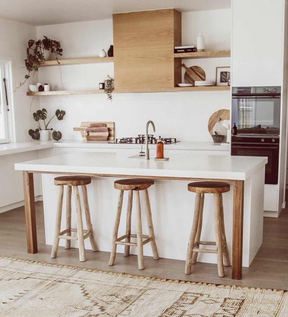 Old Meets New in White and Wood Kitchen
