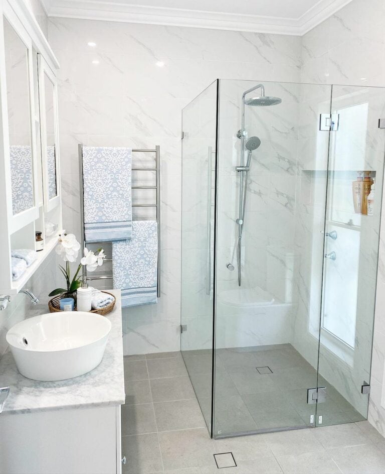 Pair Tile With a Glass Shower Door