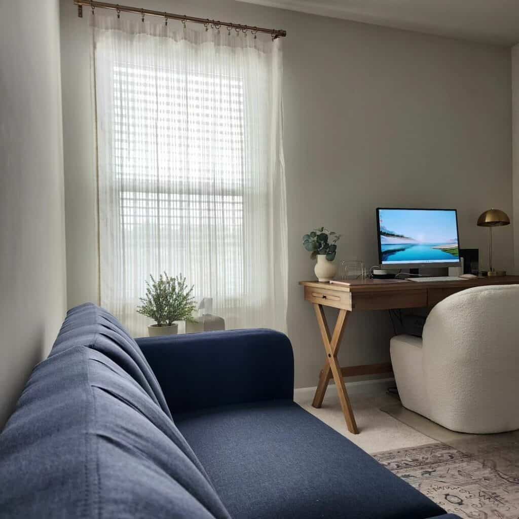 Cozy Touches in a Home Office