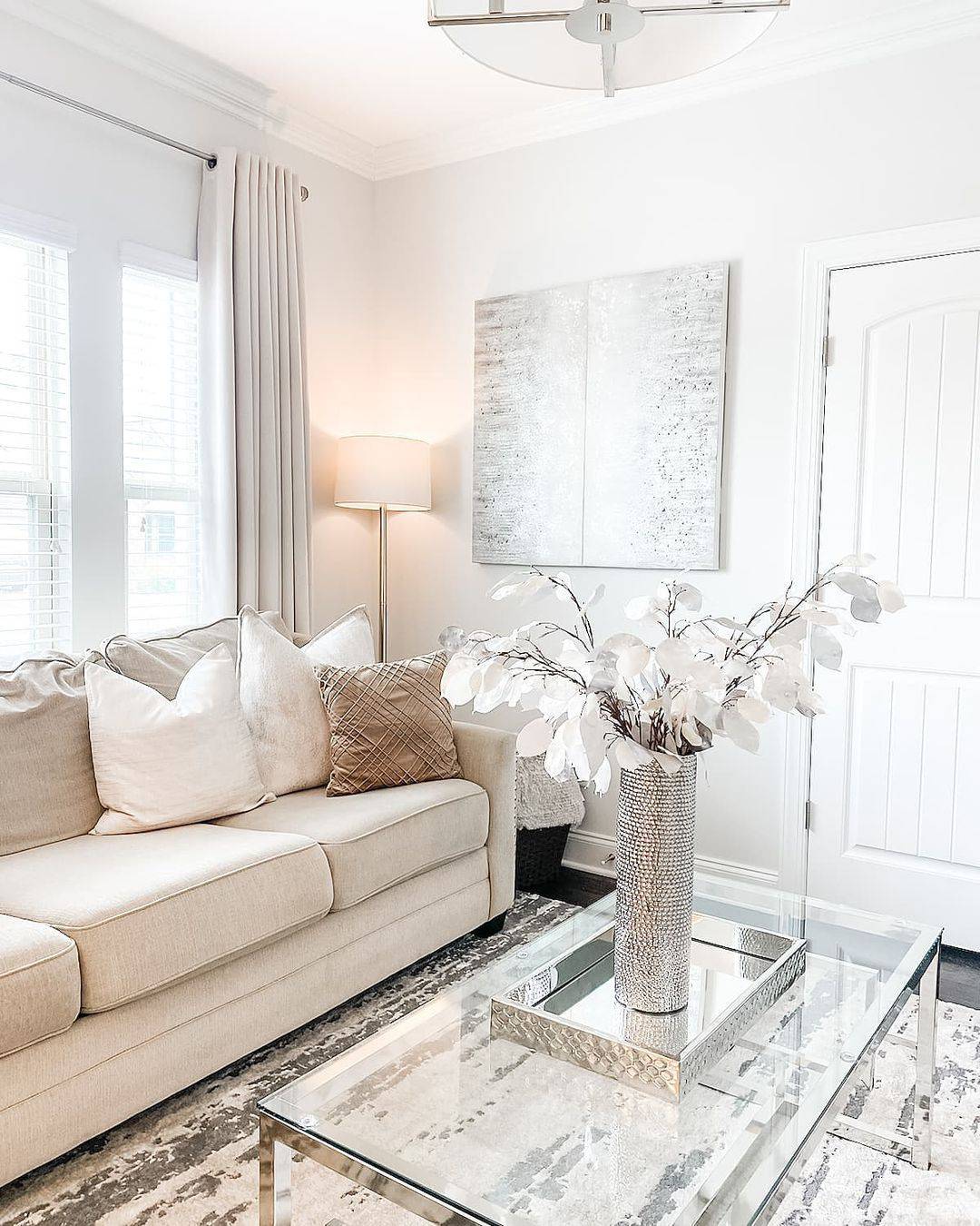Glass Coffee Table in Small Living Room - Soul & Lane