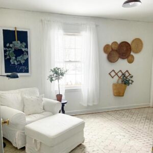 Living Room With White Beadboard