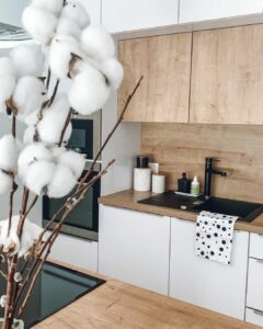 Matching Wood Cabinetry and Countertops