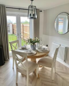 Monochrome Dining Area