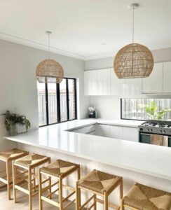Adding a Natural Touch to All-white Kitchens