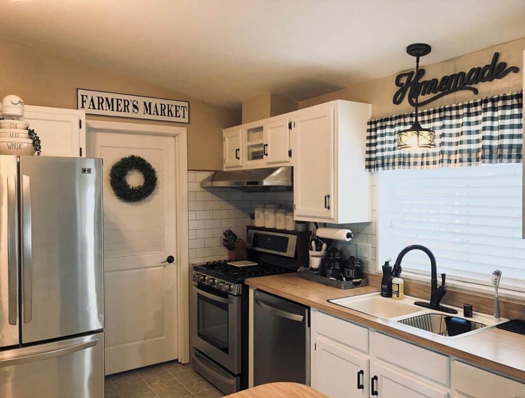 Beige Walls Make White Cabinets Pop
