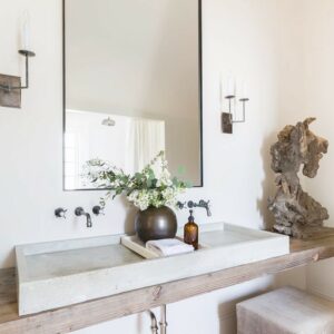 Concrete Basin on a Floating Countertop