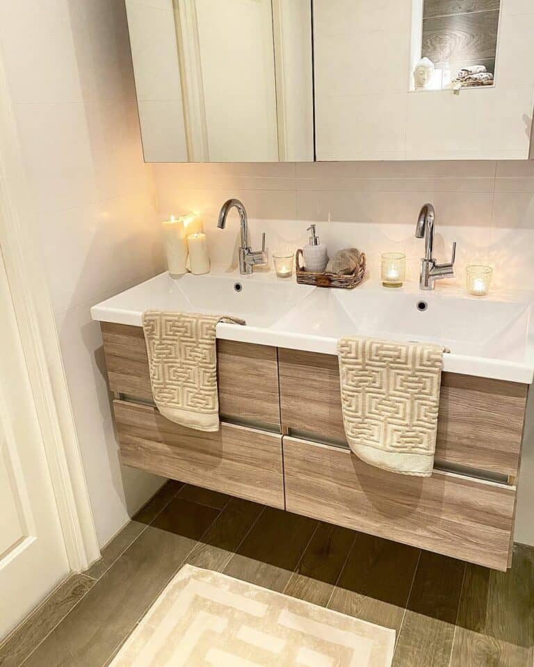 How to Decorate the Space Between Bathroom Sinks Soul & Lane