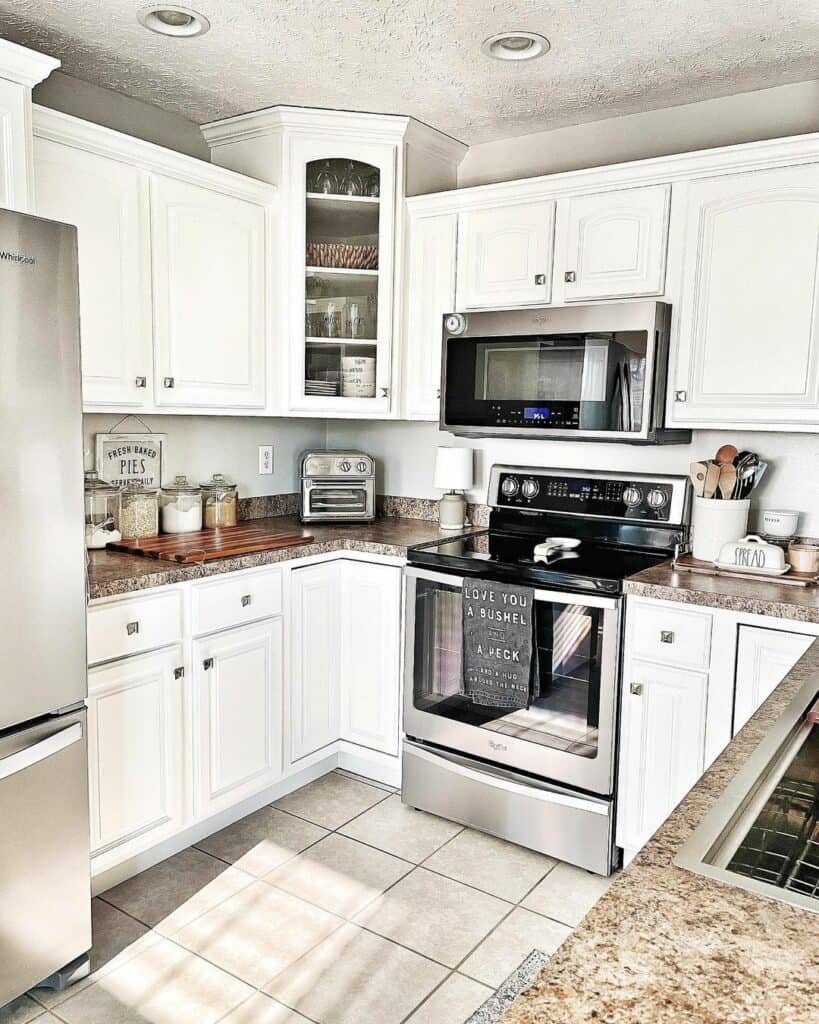 Stainless Steel Appliances in a Traditional Kitchen