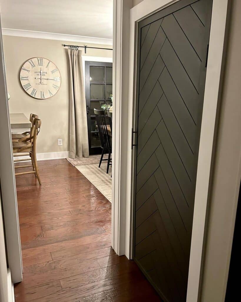 Pair Black Doors With an Open